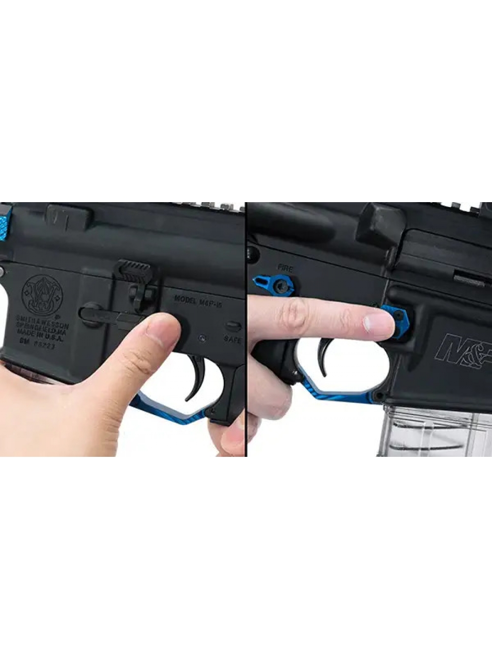 Клавіша скидання магазина Leapers збільшена AR-15. Колір - синій