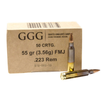 Набій нарізний GGG .223 Rem (5.56х45) FMJ / 3.56 г, 55 gr