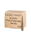 Набій нарізний GGG .308 Win (7.62х51) куля HPBT, 11.34 г / 175 gr