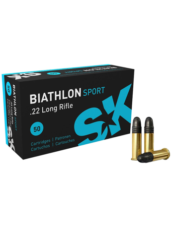 Патрон нарезной SK Biathlon Sport .22LR / пуля LRN / 2.59 г, 40 gr