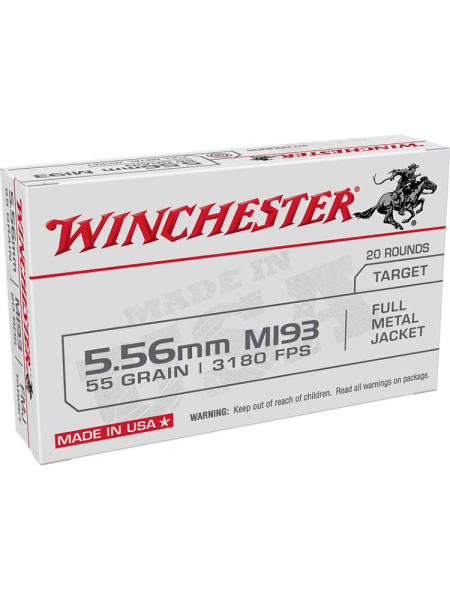 Набій нарізний Winchester .223 Rem (5.56х45) FMJ / 3.56 г, 55 gr