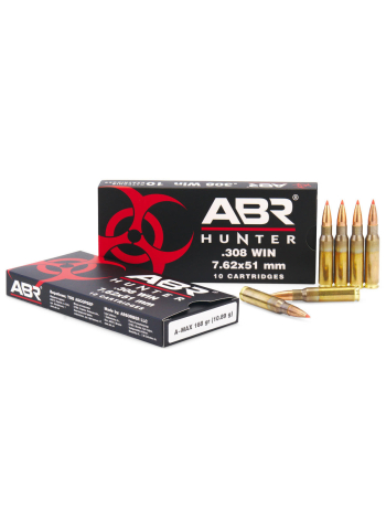 Патрон нарезной ABR Hunter .308 Win (7.62x51) A-MAX / 10.89 г, 168 gr