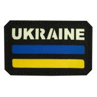 Шеврон UKRAINE с флагом Украины, светонакопительный, 80х40 мм
