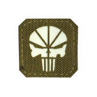 Шеврон «Каратель» / Punisher, светонакопительный, 40х40 мм