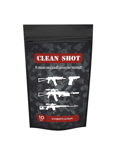 Серветка для чищення зброї Clean Shot / 10 шт. в упаковці