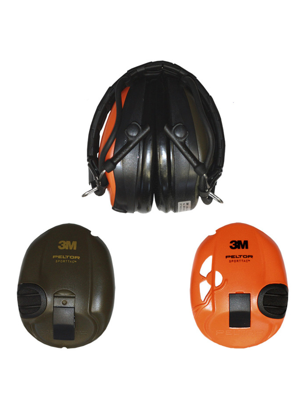 Наушники активные стрелковые 3M Peltor SportTac , зелёные/оранжевые