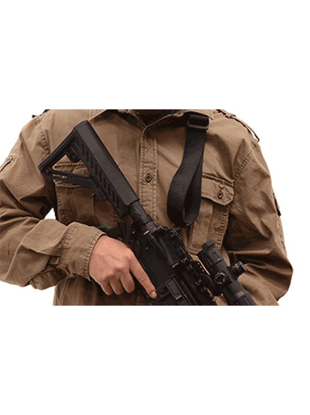 Ремінь збройовий тактичний Leapers Bungee з QD-антабками / одноточковий