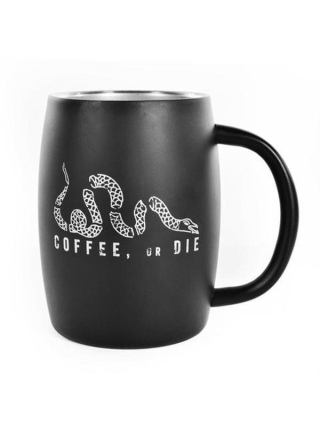 Кружка сталева Black Rifle Coffee Company Classic Logo Stainless Steel Mug 390 мл / чорна