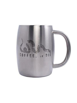 Кружка стальная Black Rifle Coffee Company Classic Logo Stainless Steel Mug 390 мл