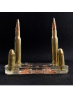 Стійка для візиток Gun&Fun з ММГ патронів 9х19 Luger, .30-06 і куль .223