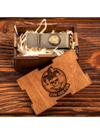 Затискач Gun&Fun для грошей з донцем гільзи .45ACP / бронза