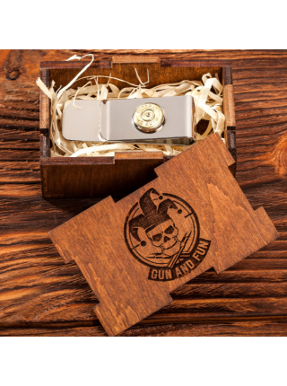 Затискач Gun&Fun для грошей з донцем гільзи .45ACP / нікель