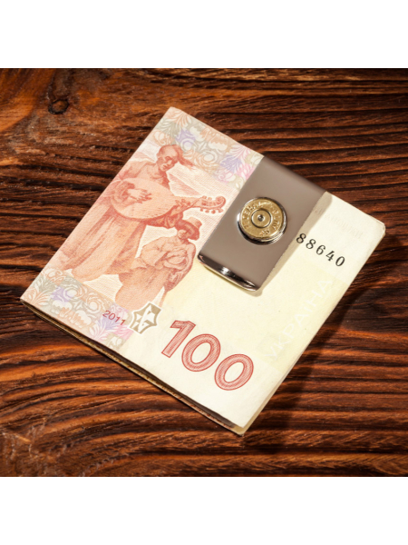 Затискач Gun&Fun для грошей з донцем гільзи .45ACP / нікель